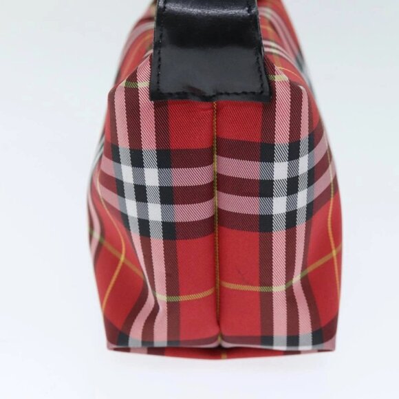 BURBERRY Nova Check Hand Pouch Nylon Red Auth yk12413 - Picture 6 of 16